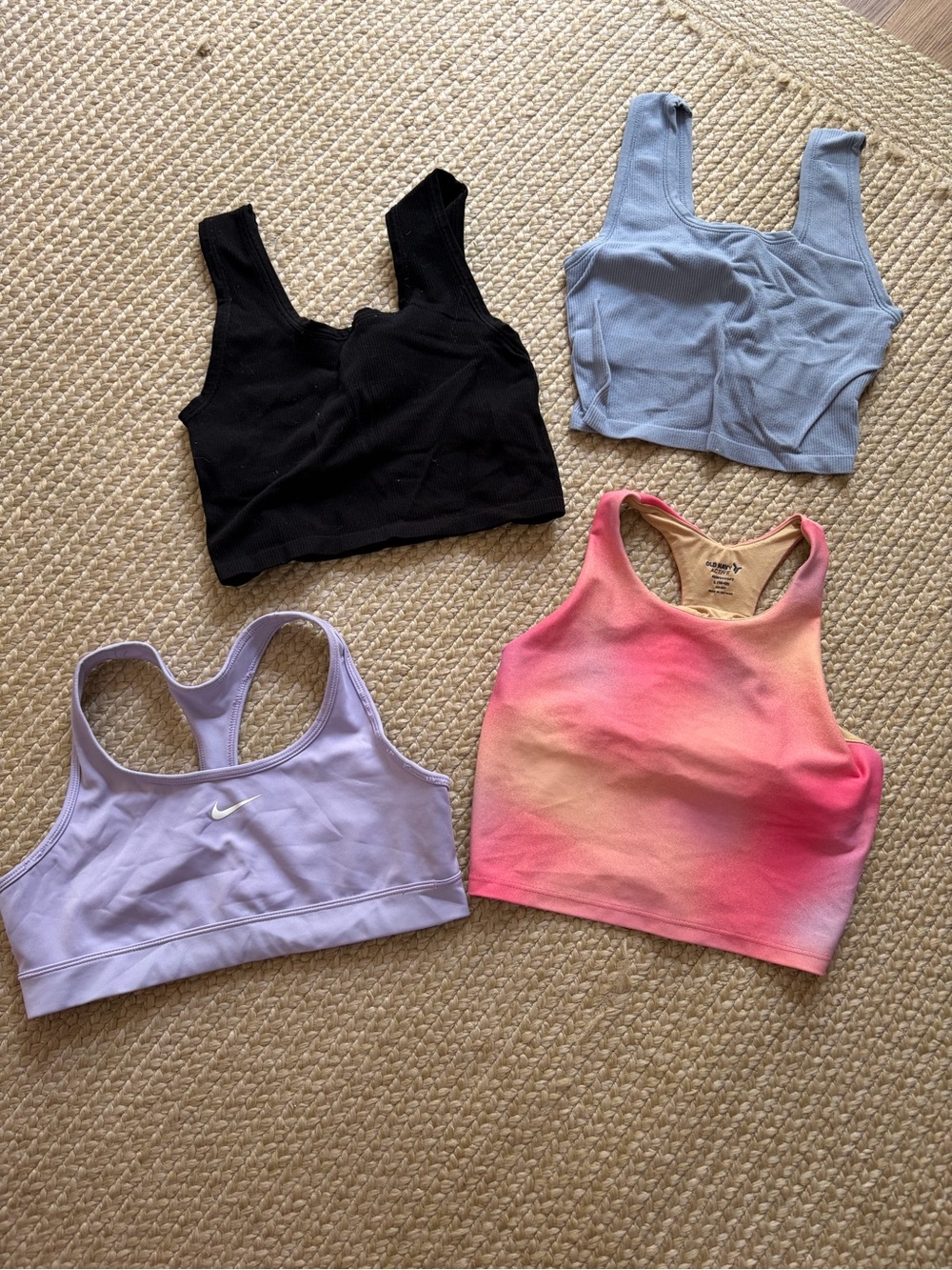 Girls Sports Bra Bundle Lot Of 4 Nike Old Navy 10